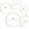 7 Pieces 7 Sizes Embroidery Hoops 4 inch to 12 inch Bamboo Circle Cross Stitch Hoop Rings for Craft Sewing and Ornaments